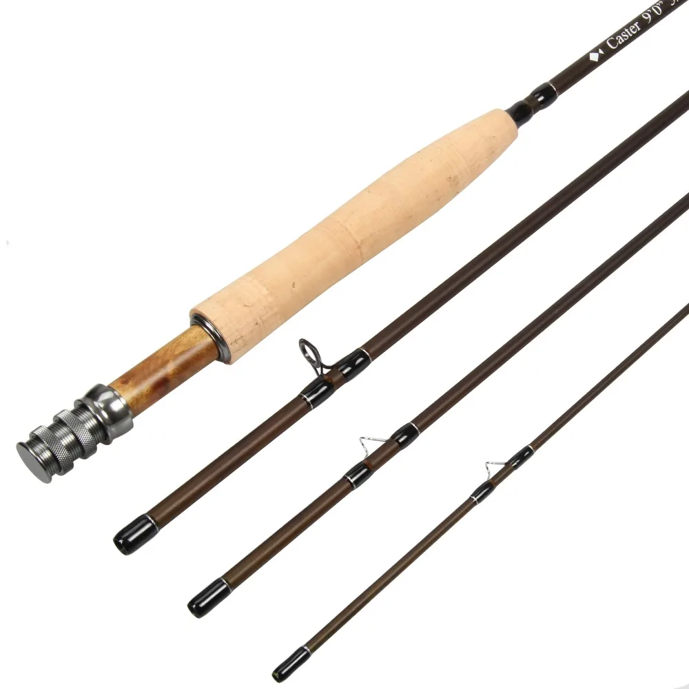3/5/8WT Fly графитовая Удочка IM 8/30 T углеродного волокна матовый коричневый Удочка на станке катушкодержатель& древесина вставка
