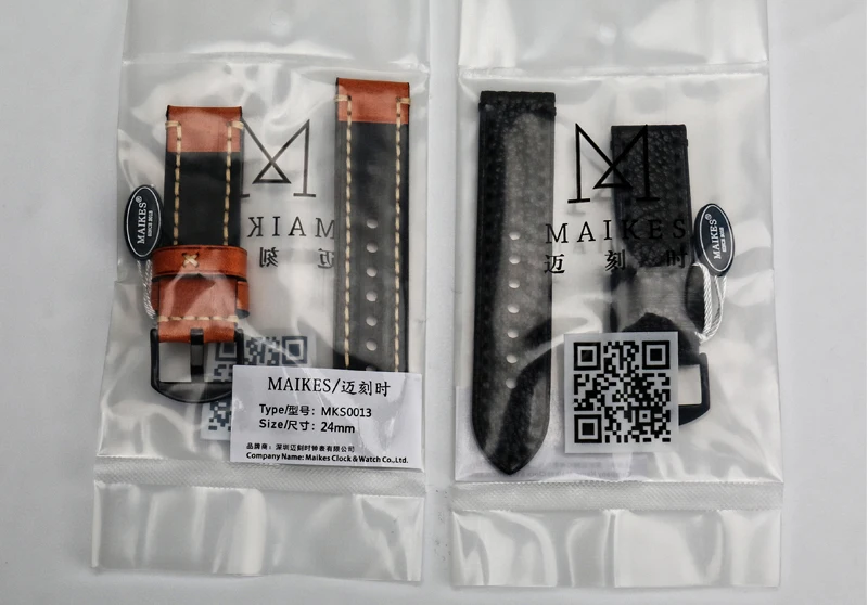 MAIKES аксессуары для часов коричневый качественный кожаный ремешок для часов 20 мм 22 мм 24 мм 26 мм ремешок для мужских часов браслет для Panerai