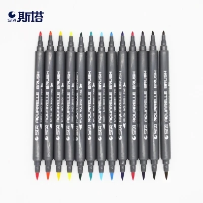 JIANWU 12 24 36 48 80 цветов s/набор STA3110 цветная мягкая кисть с мультяшным рисунком ручка
