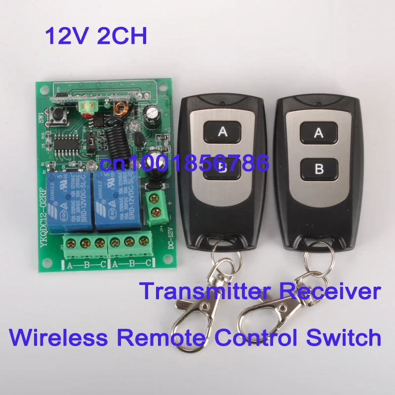 Беспроводная фотовспышка 12 В 2 канала радиочастотный 1 приемник и передатчика