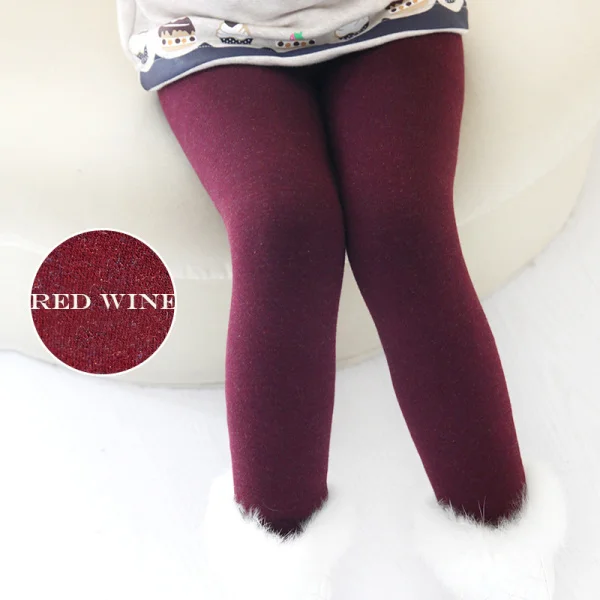 Wine Red Новые меховые леггинсы для девочек зима-весна детские штаны утолщенная теплая эластичная жилетка и вельветовые леггинсы всех размеров для детей - Цвет: Wine Red