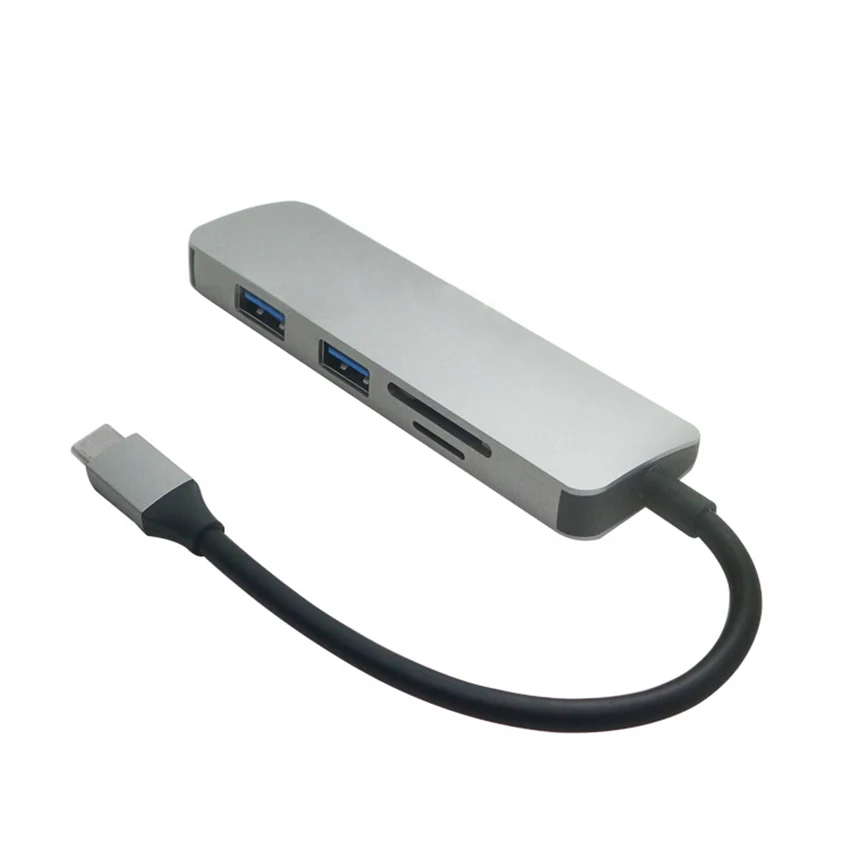 USB концентратор Type C 5 в 1 для 4K HDMI 3 0 SD TF карт адаптеров 2018 Macbook pro 2015 2016|USB-хабы| |