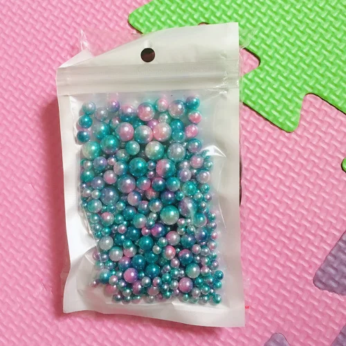 20g G 20 г/пакет стеклянный бисер слайм поставки DIY Блестящий Жемчуг слизь наполнитель пушистые украшения A-B Цвет Градиент клейкие аксессуары - Цвет: 20g G