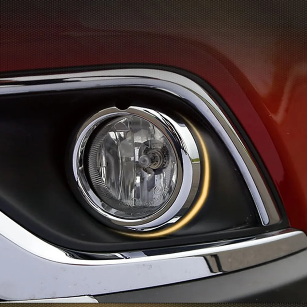 2 шт./компл. хромированная Автомобильная задняя/передняя противотуманная фара