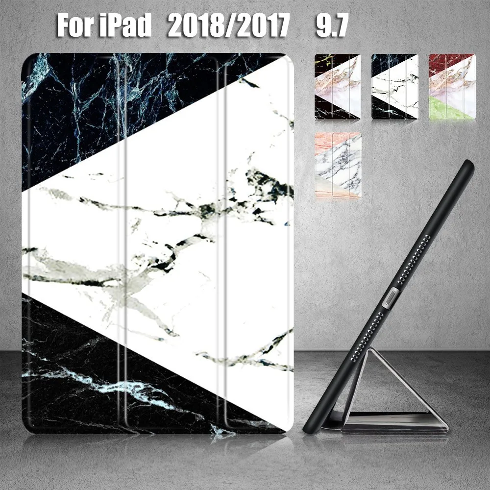 black gold Чехол для IPad 9,7 Funda Tpu кожаный чехол для Ipad кожаный чехол для IPad чехол 6-го поколения - Цвет: black gold
