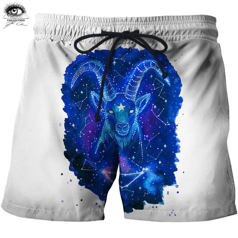 

Galaxy Goat 3D Printed By Pixie Cold Art Beach Shorts Men Board Shorts Plage Male Quick Shorts Swimwear Streetwear DropShip