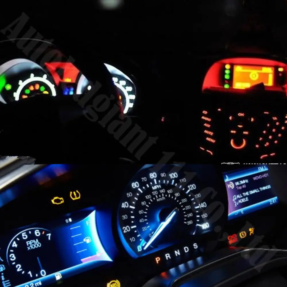 WLJH 10 шт. светодиодный автомобильный светильник T5 5050 SMD светодиодный светильник для чтения заднего интерьера 6 цветов T5 Neo клиновидные лампы для VW Golf MK4