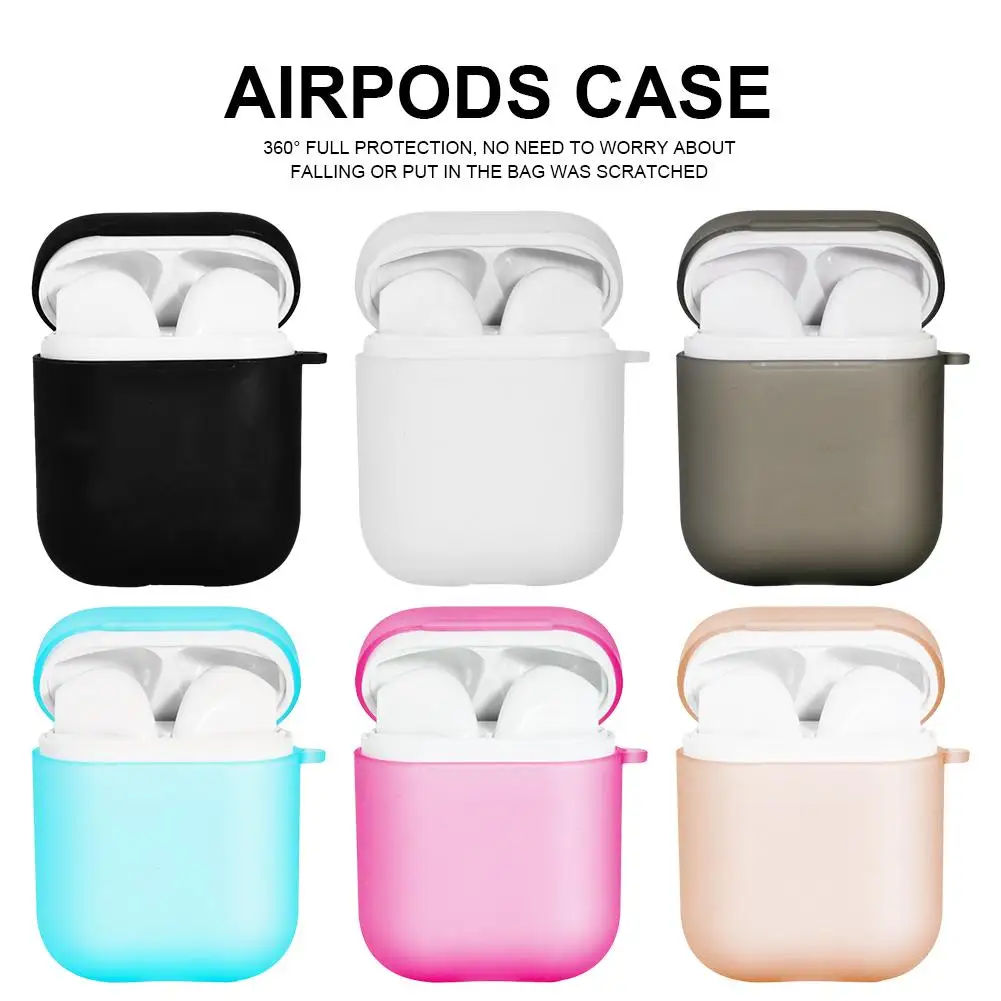 Высококачественный защитный чехол для Airpods bluetooth-гарнитура полупрозрачный