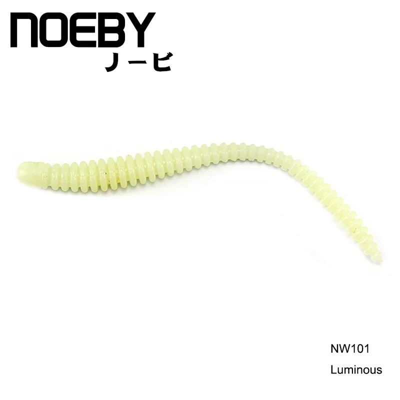 NOEBY 6 шт./лот Мягкая приманка 120 мм/3 5 г запах мягкий червь искусственная светящаяся