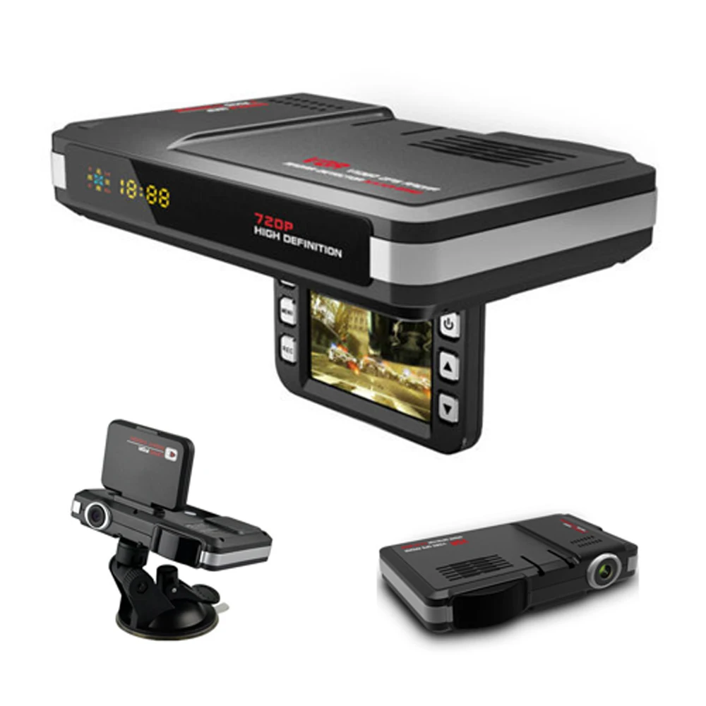 A 2018New MFP английский 2in1 5MP Автомобильный dvr регистраторы + Радар лазерный детектор