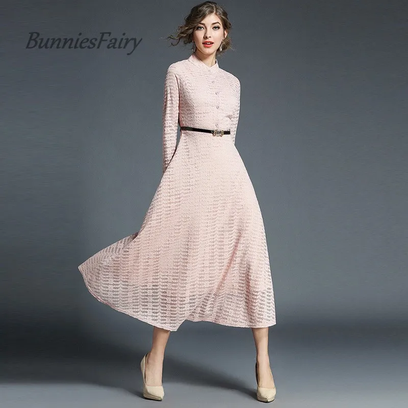 Bunniesfairy 2018 Весна Стенд ошейник с длинным рукавом Однобортный выдалбливают