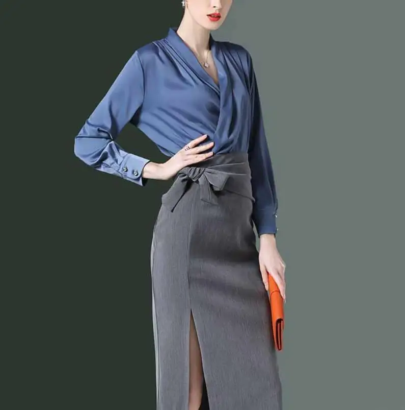 Новый женский костюм 2019 новое платье темперамент Топ Тонкий Хепберн ветер двойка