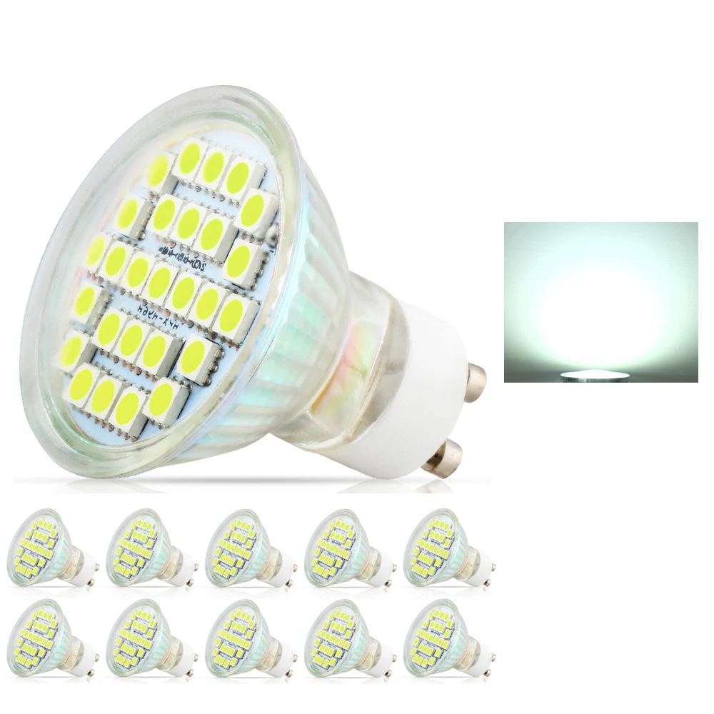 10X 3 5 W светодиодный светильник GU10 5050 SMD AC220V 240V Светодиодный точечный LED лампы