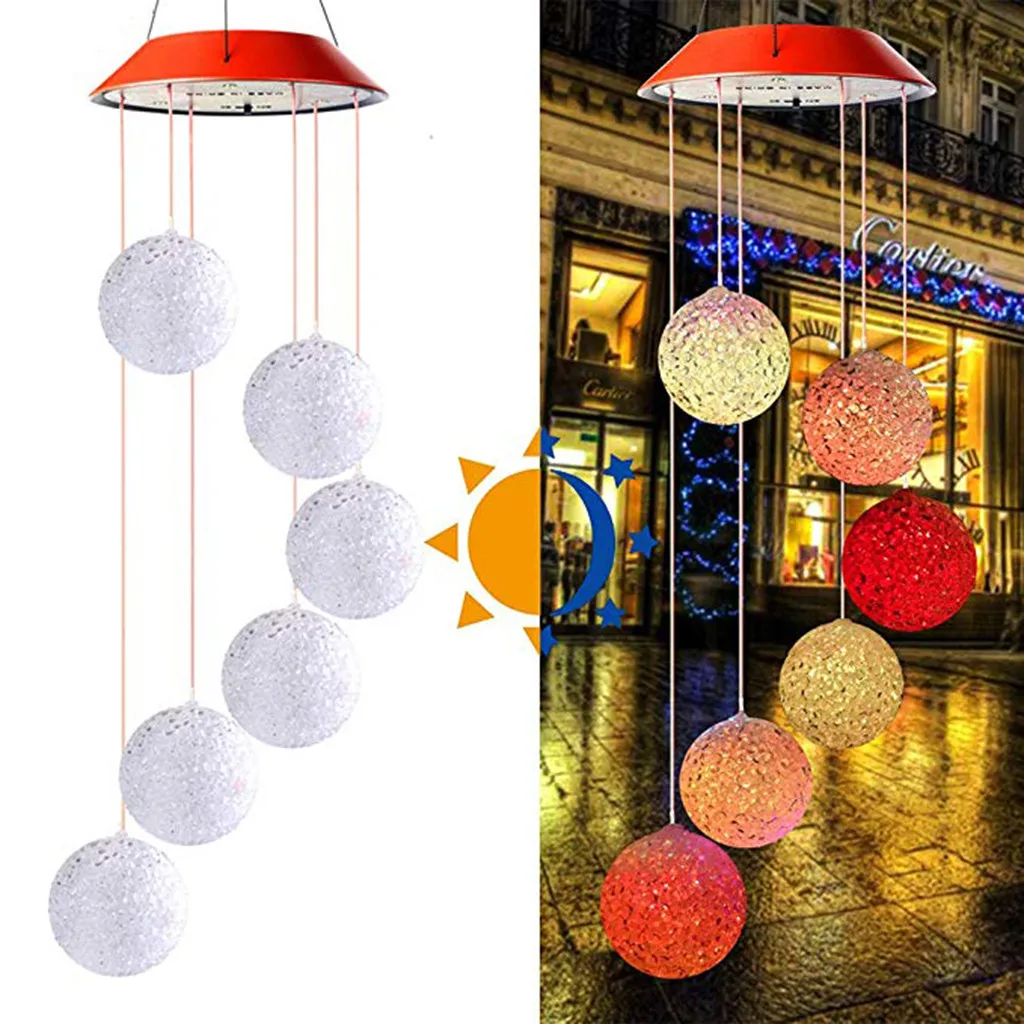 LED Solar Powered Butterfly Wind Chimes Light Home Garden Hanging Lamp Decor Outdoor solar butterfly wind chime energia solar