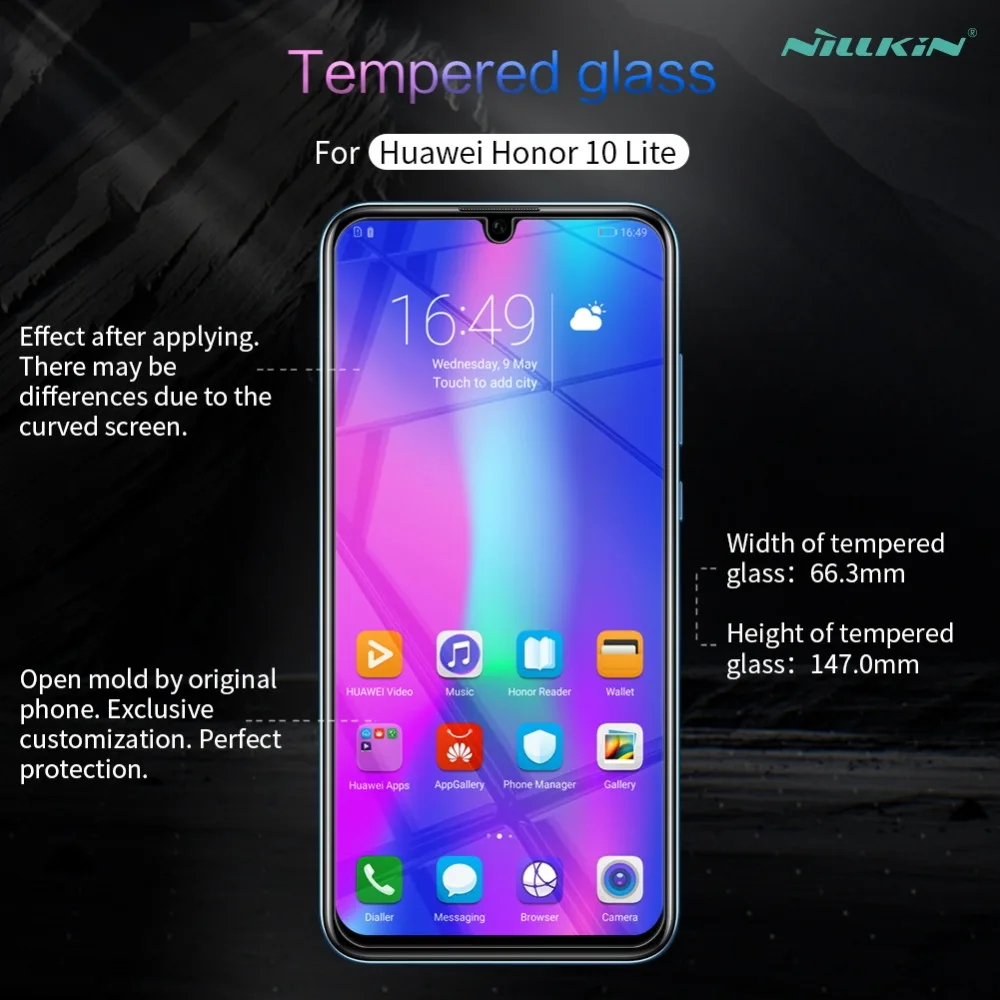Ультратонкое закаленное стекло Nillkin 9H + Pro 2.5D для Huawei Honor 10 Lite защита экрана