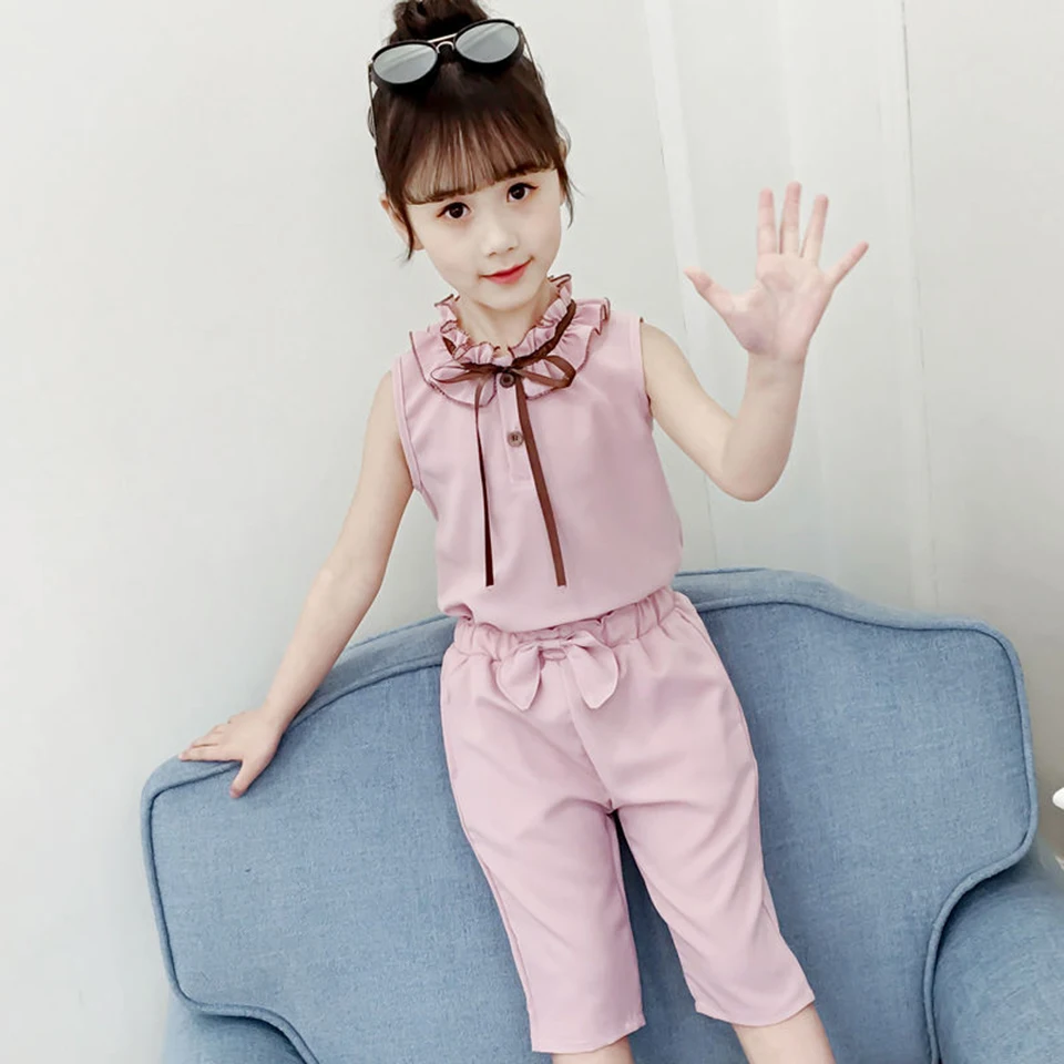 2T 3T 4 6 7 9 12 Yrs Cute Sweet Streetwear Outfits Toddler Kids Baby Girls Clothes Set Summer Tops Short Pants 2 Pieces Sets | Мать и