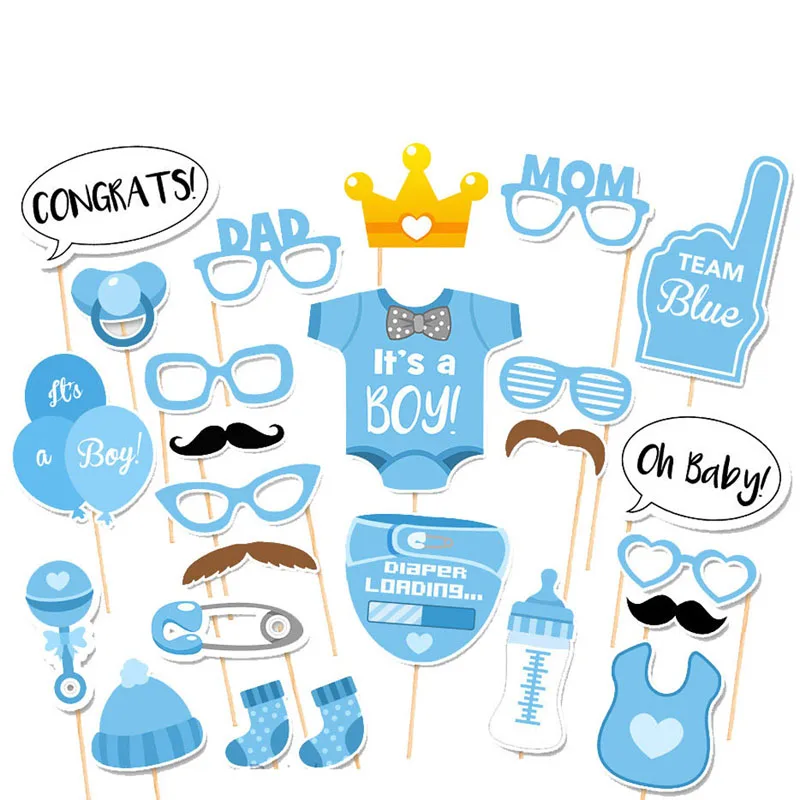 Детская любовная интересная фотокамера It's A Boy Girl Реквизит Baby Shower фотография 25