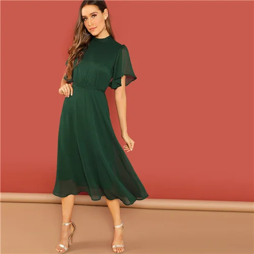 SHEIN Стильные Брюки С Высокой Талией Размера Плюс Женские Весенние Черные Повседневные Брюки - Цвет: Зеленый
