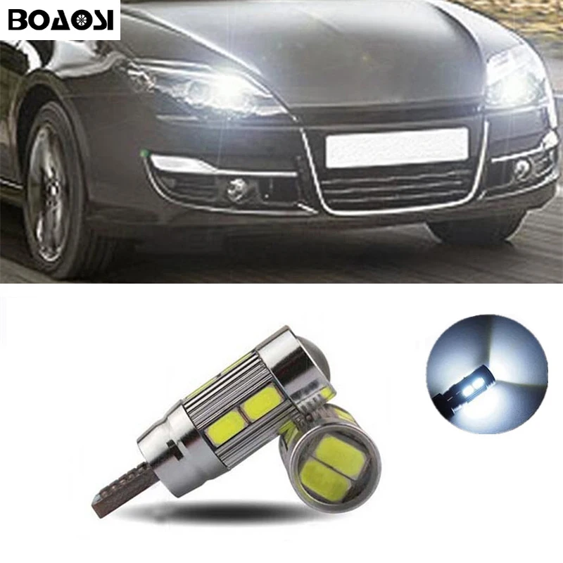 Габаритный светодиодный светильник BOAOSI 2x T10 W5W 5630smd с объективом проектора для