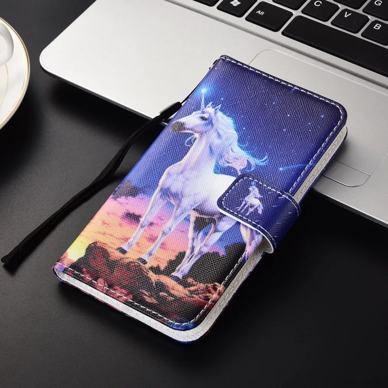 Чехол для Meizu M6T M6 M6S S6 чехол из ТПУ с рисунком животных единорог кошелек кожаный |