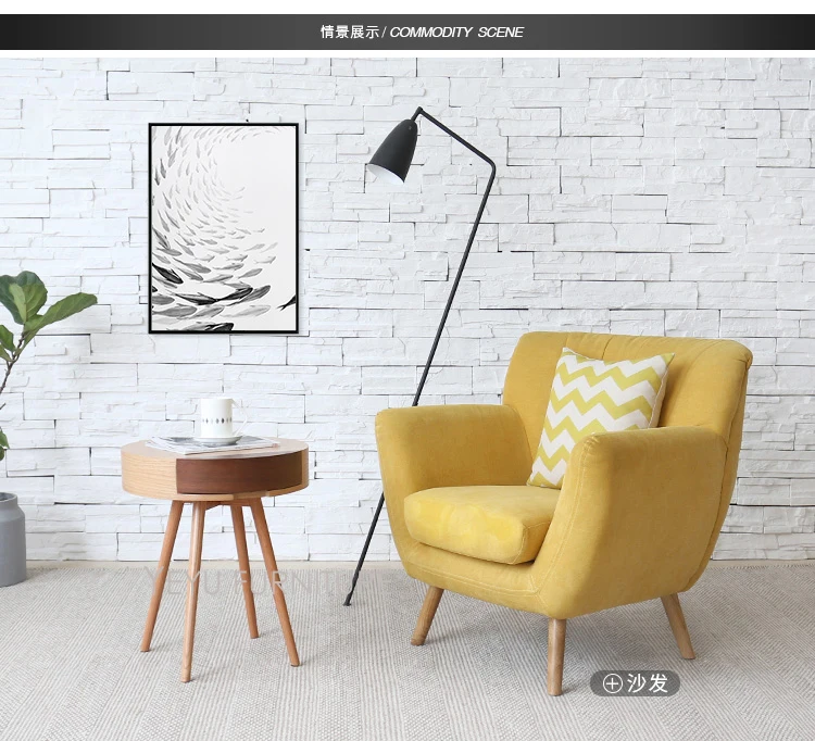 Деревянный боковой столик современного дизайна с ящиком для хранения угловой