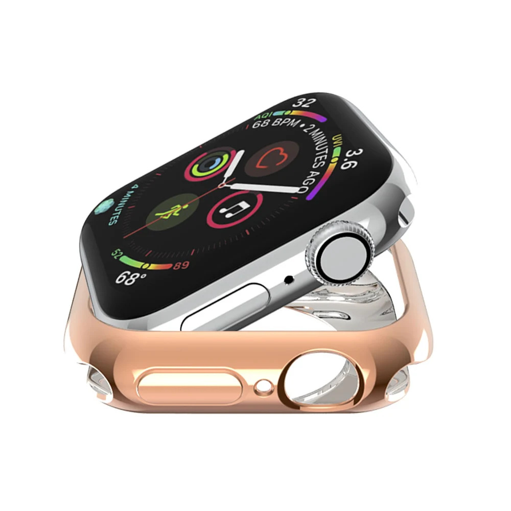 Мягкий чехол для часов из ТПУ для Apple Watch, защитный чехол-бампер, 40 мм, 44 мм, 38 мм, 42 мм, крепкий чехол для Apple Watch, аксессуары для часов