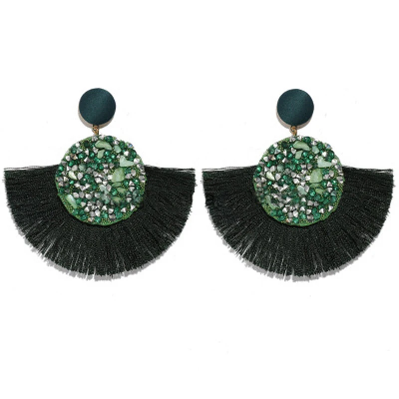 Женские винтажные серьги-пусеты Elitven модные с кисточками 2019 | Украшения и