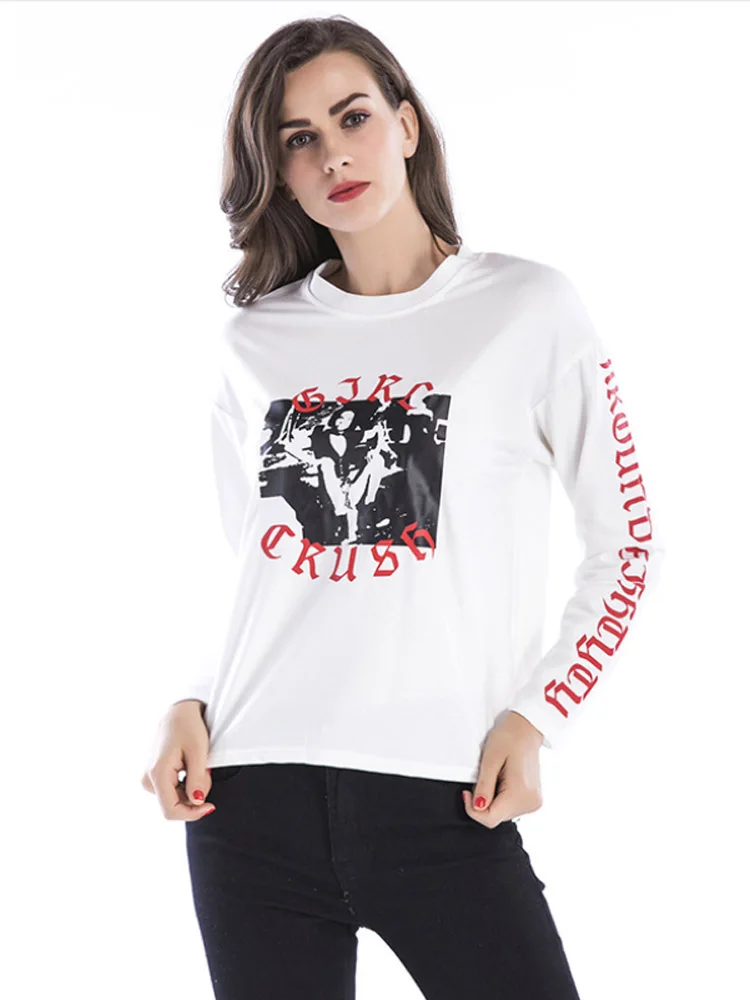 2019 Мода весна новый Повседневное кофты Для женщин головы пуловеры с круглым