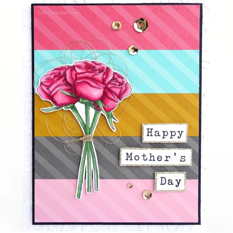 Naifumodo Love You Bunches Dies and Stamps Flowers Metal Cutting Stencils for DIY Scrapbook Card Decor Craft Embossing New | Дом и сад