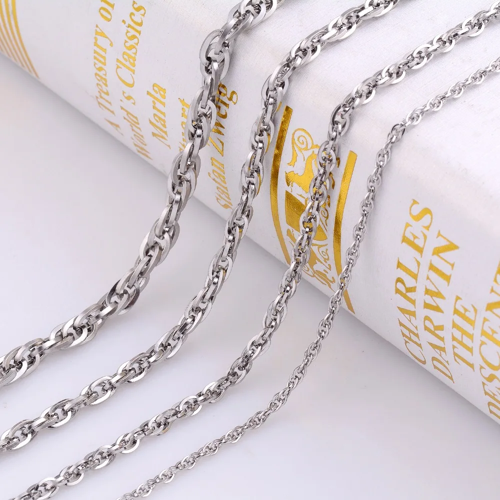 Цепочка Из Нержавеющей Стали серебристого цвета ширина 2/3/4/5 мм | Украшения и