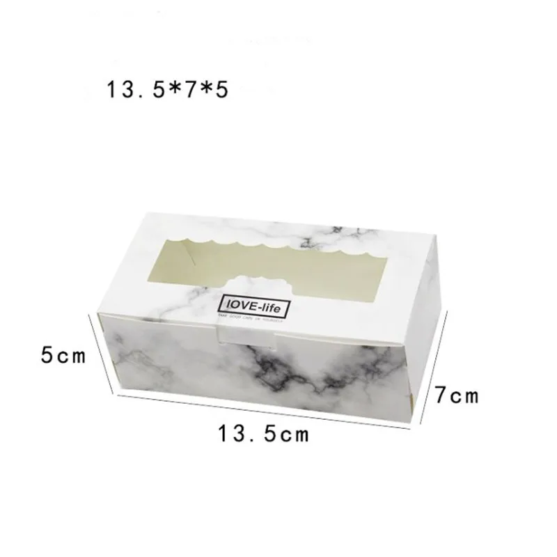 Коробка для окон 21 5x13 5x5 см Мраморная коробка печенья с прозрачной коробкой