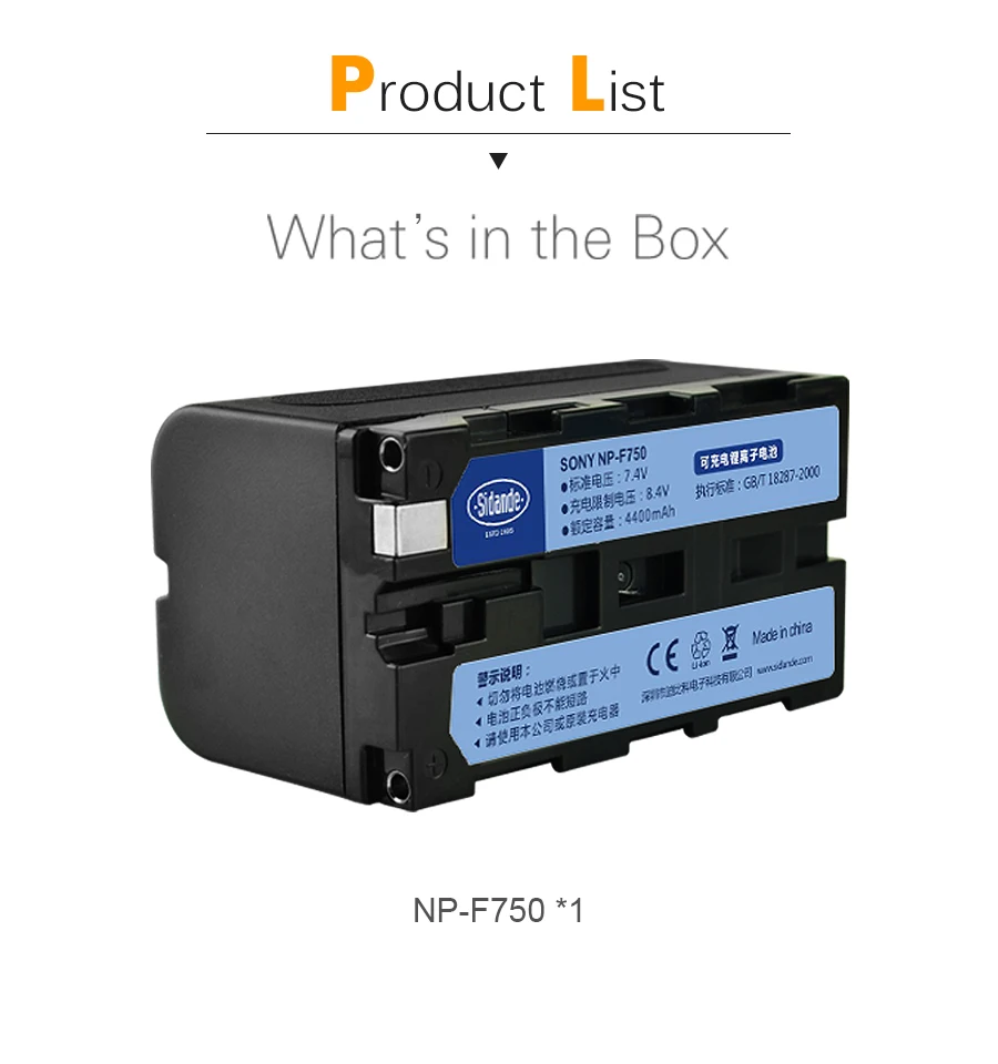 NP F750 NP-F770 NP-F750 NP-F730 4400 мА/ч, Перезаряжаемые Li-Ion Камера Батарея для Светодиодная лампа для видеосъемки Yongnuo Godox светодиодный светильник