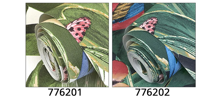 Green Banana Leaf Tropical Wallpaper Modern Art Floral and Birds PVC Waterproof Wall Paper Roll Wall Decor Living Room
