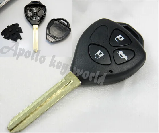 

10 шт./лот чехол для ключей с 3 кнопками для Toyota Camry Corolla Reiz Vios Fob Пустая Крышка для ключей
