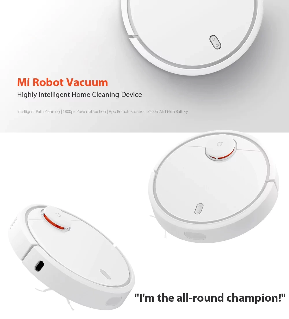 Глобальная версия Xiaomi умный пылесос приложение дистанционное управление подметание влажной уборки 5200 мАч робот для уборки дома