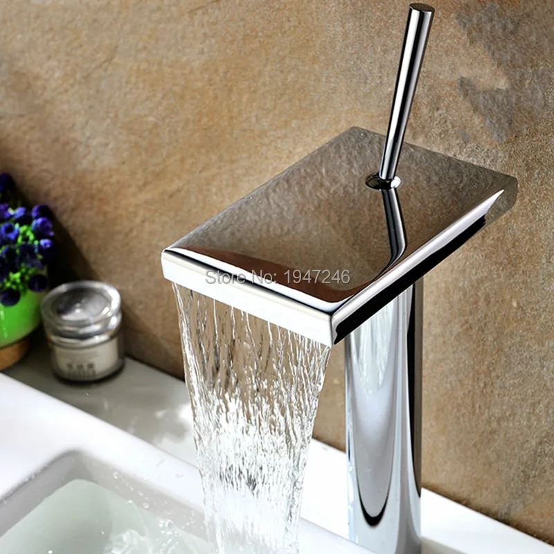 Латунный Смеситель для раковины с одним отверстием водопад|bathroom vessel faucet|vessel