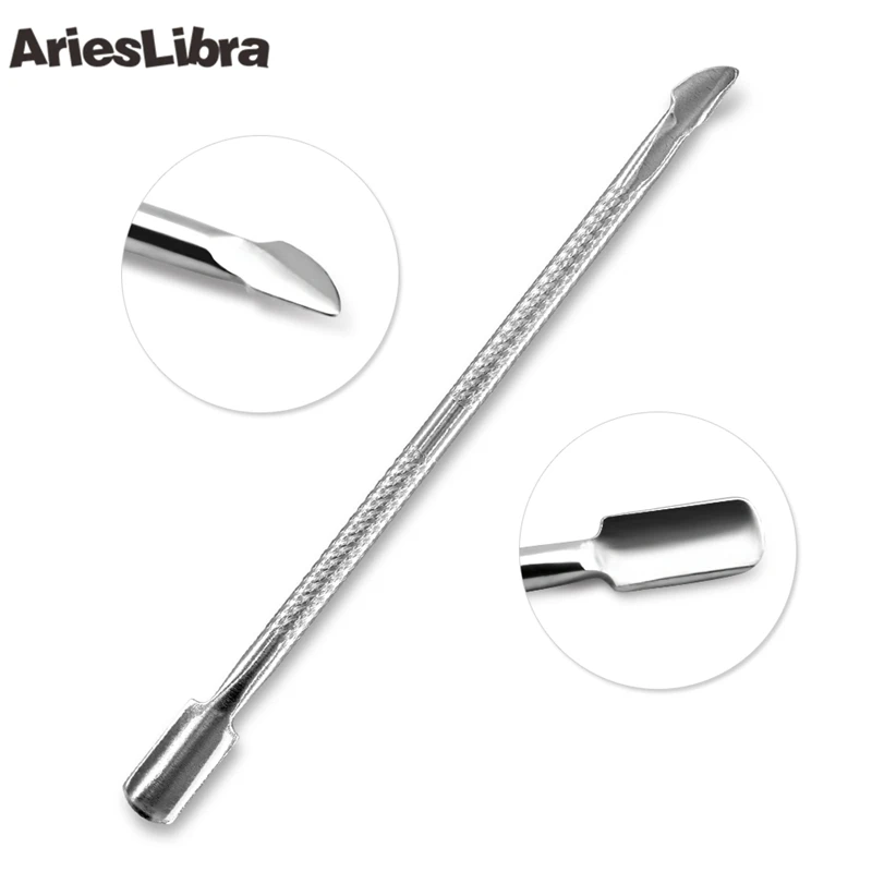 Толкатель для ногтей AriesLibra 1 шт. толкатель кутикулы из нержавеющей стали маникюр