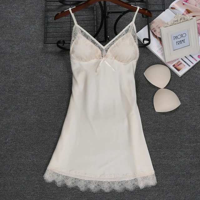 dress champagne Сексуальное женское кимоно из вискозы, белый халат для невесты, невесты, подружки невесты, Свадебный халат, комплект, кружевная отделка, одежда для сна, Повседневная Домашняя одежда, ночное белье - Цвет: dress champagne