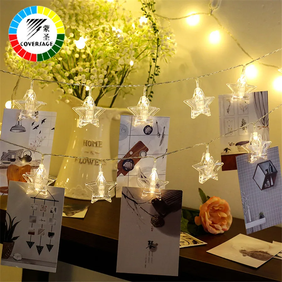 Coversage светодиодная батарея Рождественская елка Гирлянда гирлянда звезда