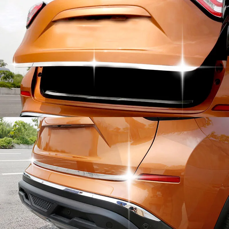 Для Nissan Murano хромированная Задняя Крышка багажника, накладка на край багажника, накладка на заднюю дверь