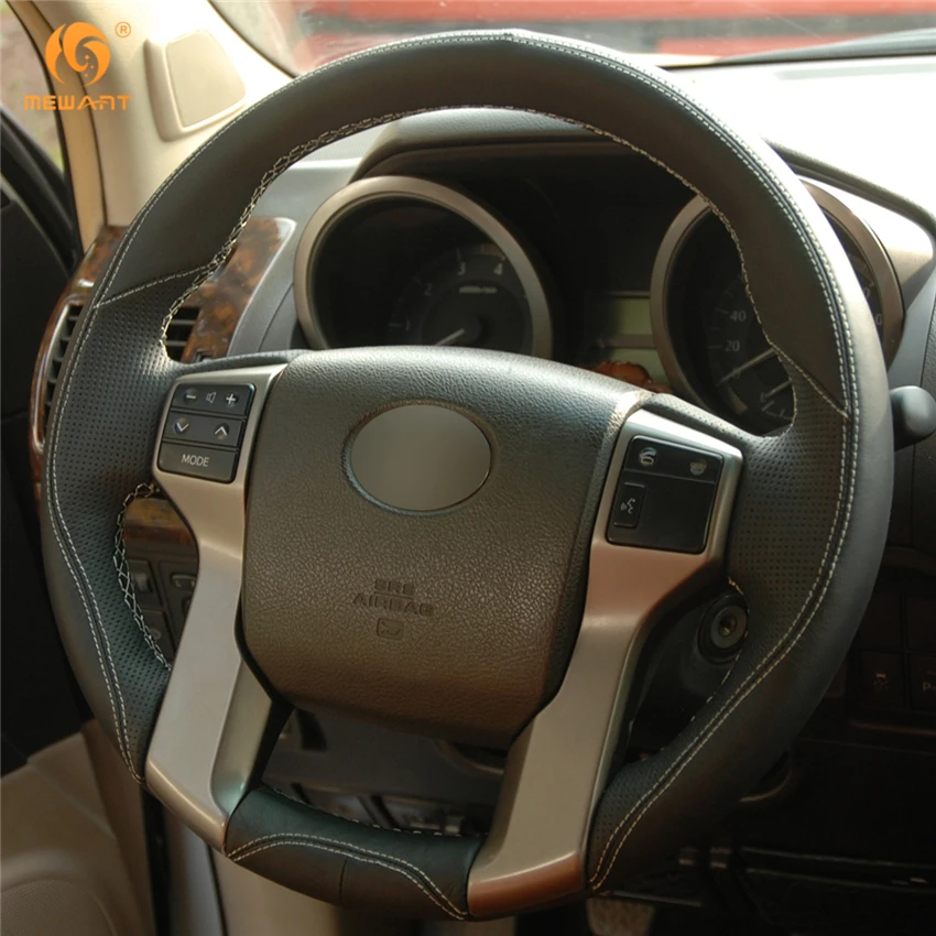 Чехол на руль из черной кожи для Toyota Land Cruiser Prado 2010-2015 Tundra 2013-2017 Tacoma 2011-2016 4runner |