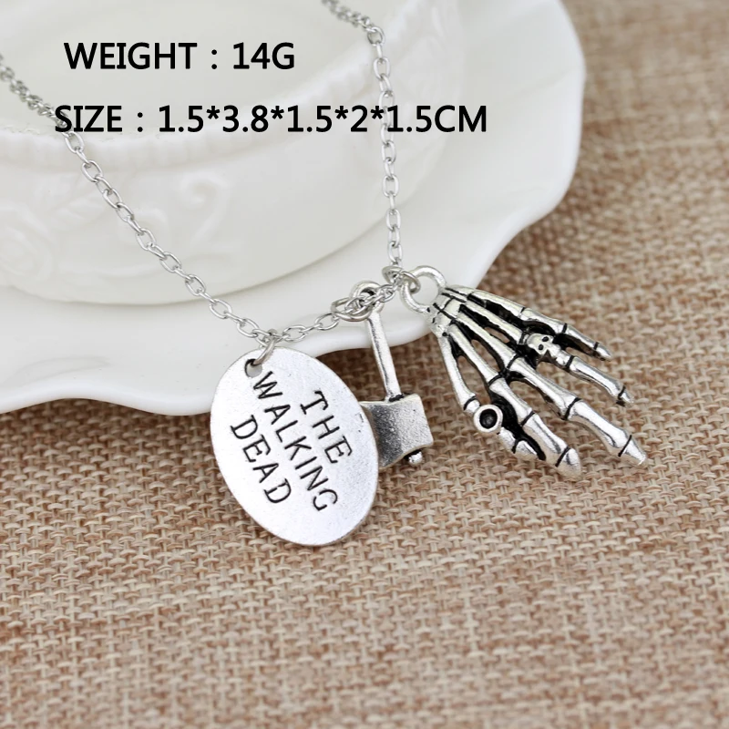 Винтажное ожерелье MOCHUN Ходячие мертвецы подвеска в виде черепа чокер для