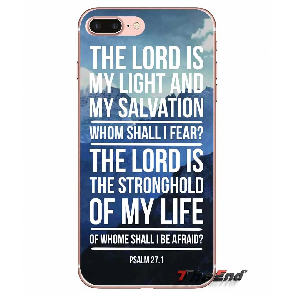 Для iPhone X 4 4S 5 5S 5C SE 6 6S 7 8 Plus Samsung Galaxy J1 J3 J5 J7 A3 A5 2016 2017 Psalms-это книга библейских цитат |