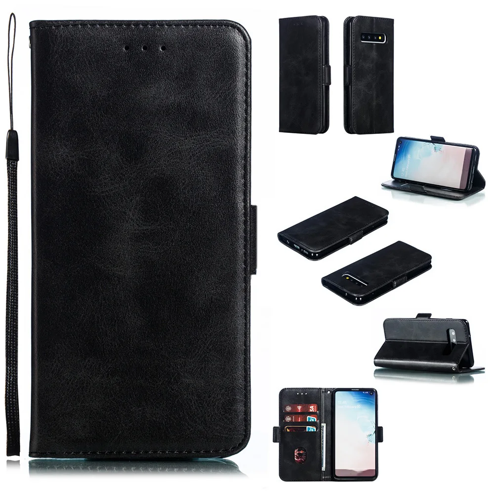 Чехол книжка из искусственной кожи для Samsung S8 S9 S10 Plus S10e S7 Edge Note 9 8 A6 A8 A7 A9 A10 A30 A50 M20