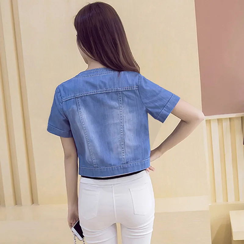 YAGENZ Denim Jackets Small Shawl Jeans Jacket Women Tops Summer 2018 Short Coat Slim Wild Outside Cardigan 987 | Женская одежда