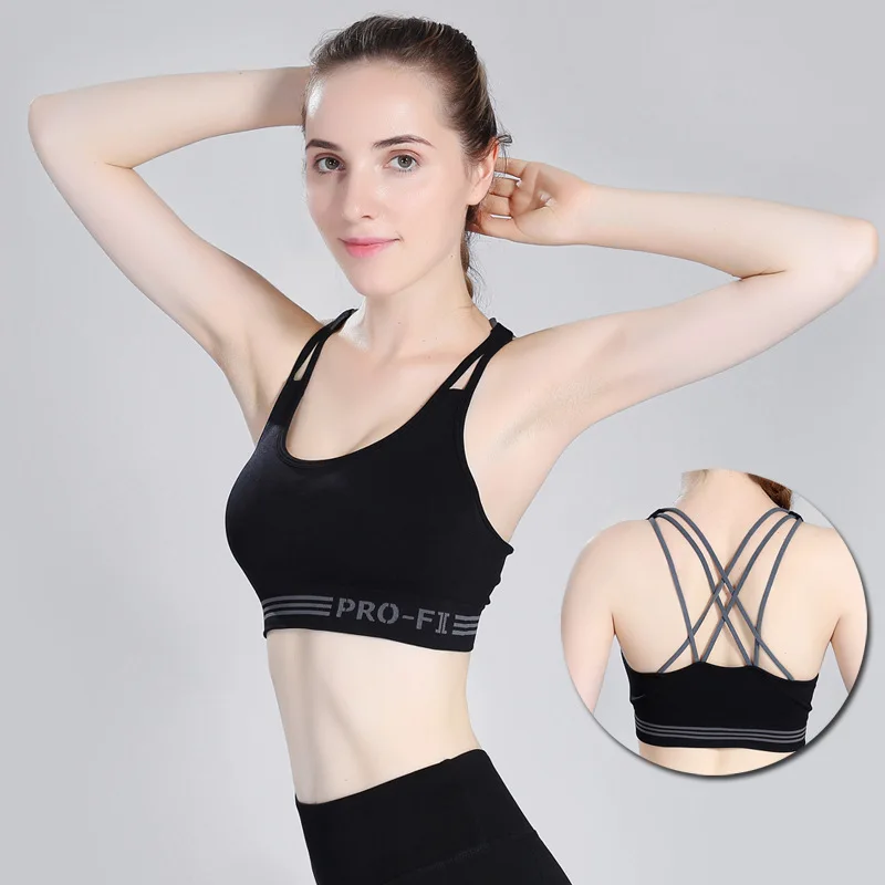 Женский спортивный бюстгальтер Топ Haut Femme Yoga бесшовный бюстгальтер-топ пуш-ап для