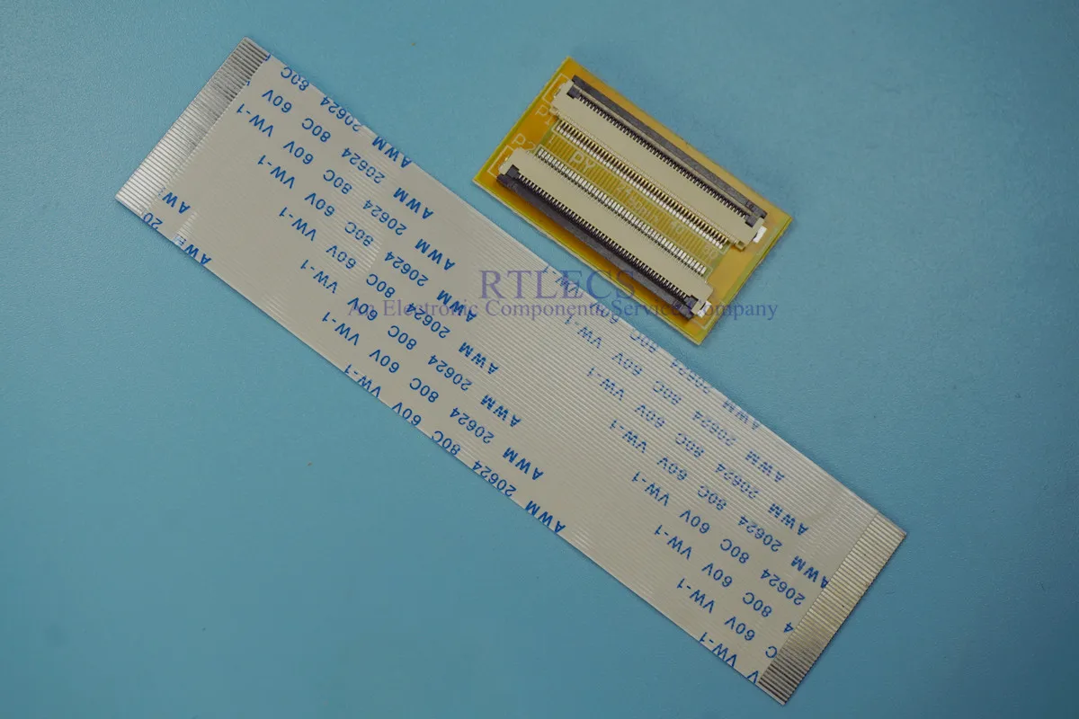 2 комплекта 50 Pin до 0 5 мм шаг FPC кабельная плата удлинитель адаптер PCB FFC кабель 60 100