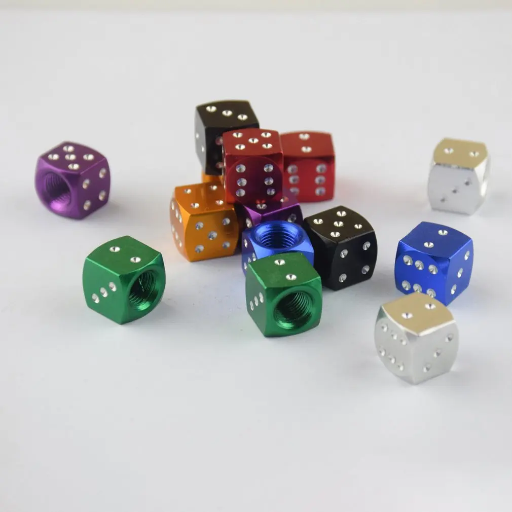 Алюминиевый сплав авто Стайлинг Авто Dice пылезащитный клапан колпачки