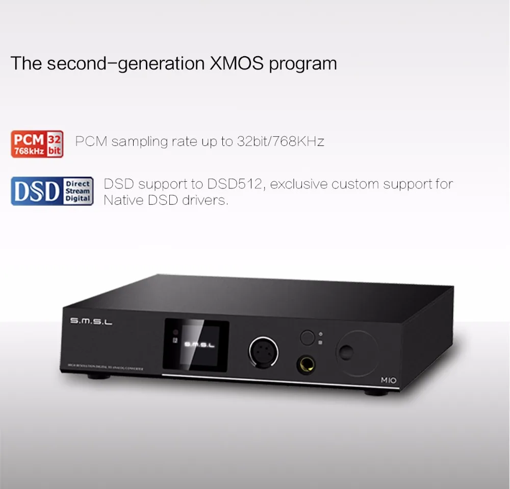 DAC SMSL M10 полный сбалансированный усилитель для наушников Поддержка DSD512 PCM768kHz USB цифровой декодер усилитель мощности AK4497 чип Новинка