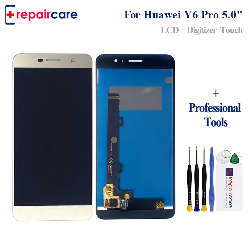

Оригинальный черный/белый/золотой для Huawei Y6 Pro, мощный ЖК-дисплей с дигитайзером сенсорного экрана в сборе и рамкой для Y6 Pro, для Huawei Y6 Pro, 5/G, 1 ш...